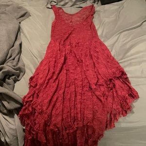 Maroon/wine overlay dress